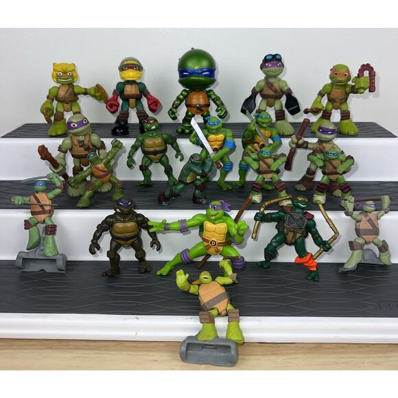 Lot Of 20 Mixed Teenage Mutant Ninja Turtles Action Figures TMNT - Picture 2 of 14